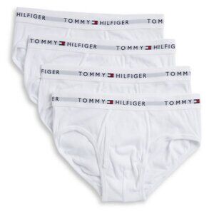Tommy Hilfiger Four Pack Classic Cotton Briefs Underwear White TH 4 09FF001100